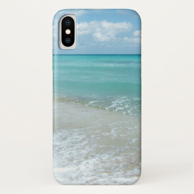 Relaxing Blue Beach Ocean Landscape Nature Scene Case-Mate iPhone Case (Back)