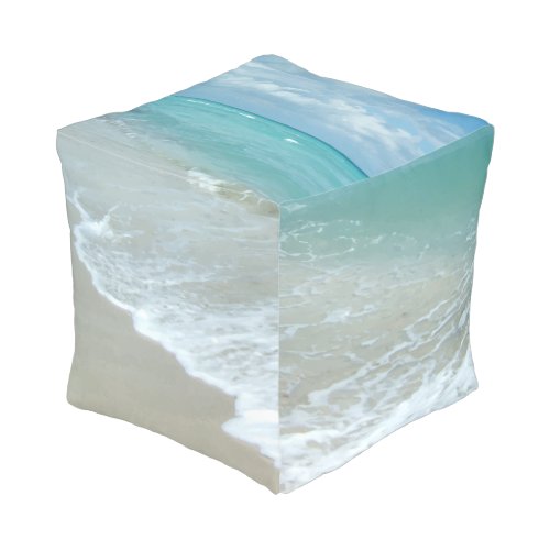 Relaxing Blue Beach Ocean Landscape Nature Scene Pouf