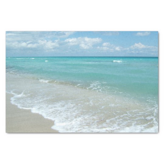 Relaxing Blue Beach Ocean Landscape Nature Scene Tissue Paper | Zazzle.com