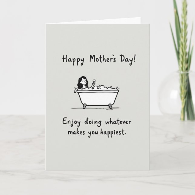 Relaxing Bubble Bath Celebration Card (Front)