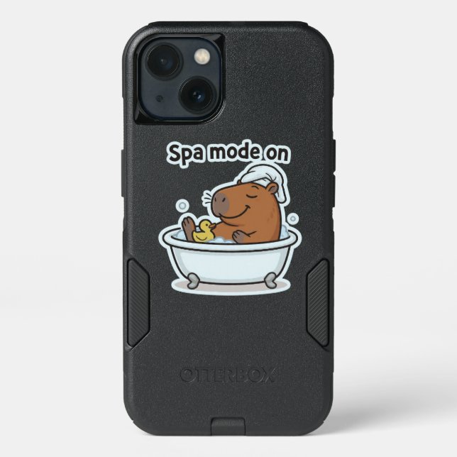 Relaxing Capybara Meme Cartoon  Otterbox iPhone Case (Back)