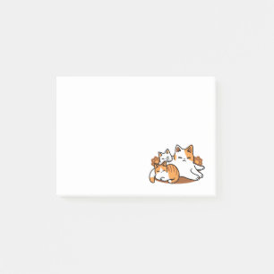 Relaxing Cat Art - 'Laze Furr Days' for Cat Lovers Post-it Notes
