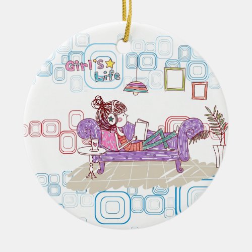 Relaxing Ceramic Ornament