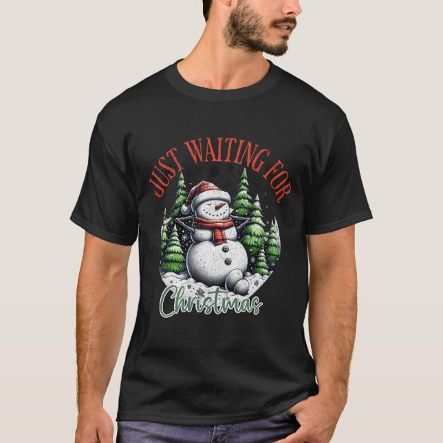 Relaxing Christmas Snowman Designs T-Shirt (Front)