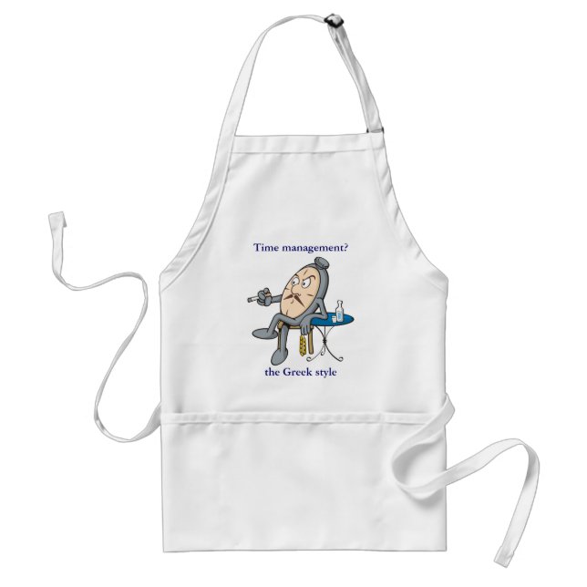 Relaxing clock adult apron (Front)