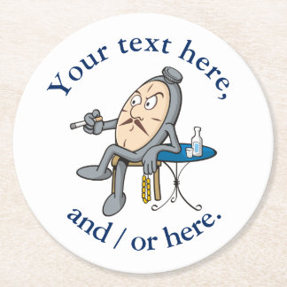 Relaxing clock round paper coaster