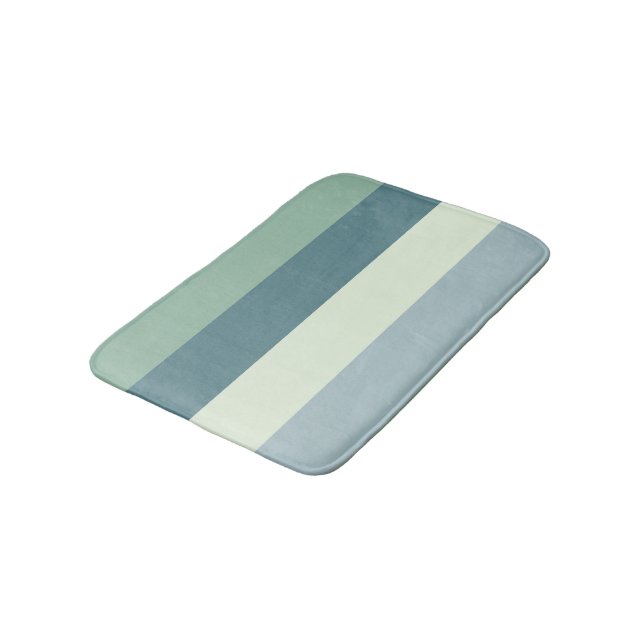 Relaxing Colors Stripes Bath Mat (Angled)