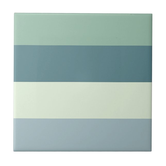 Relaxing Colors Stripes Ceramic Tile (Front)