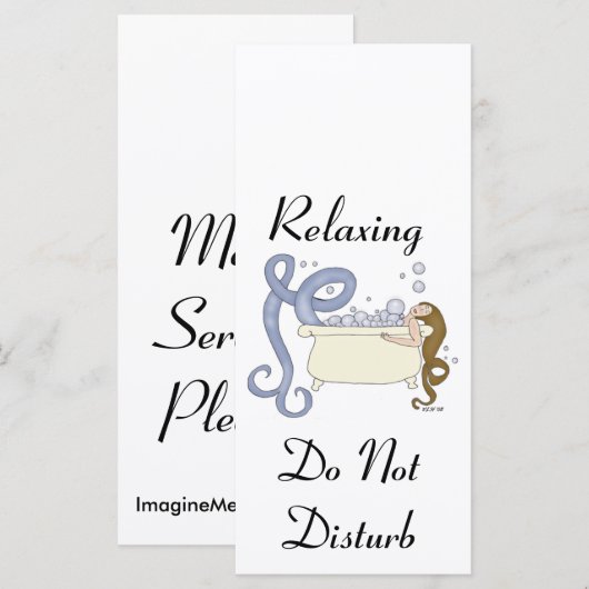 Relaxing Do Not Disturb ImagineMermaid.com Promo (Front/Back)