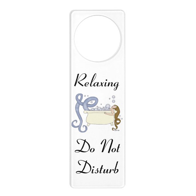 Relaxing Do Not Disturb Mermaid Door Hanger (Front)