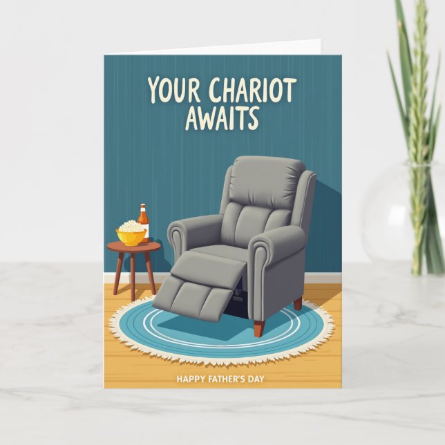 Relaxing Fathers Day Recliner Card (Front)