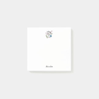 Relaxing floral self care post-it notes