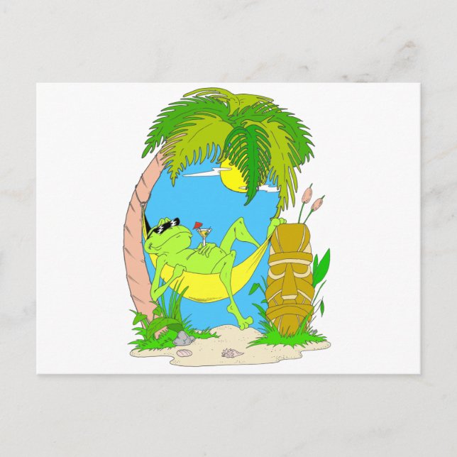 Relaxing Frog Postcard (Front)