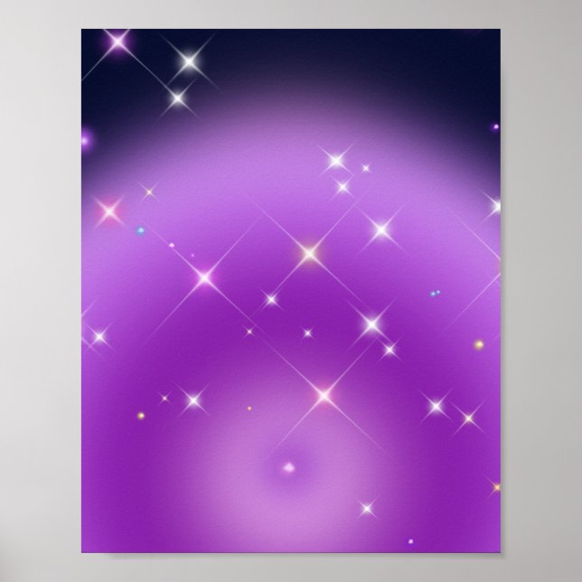 Relaxing Gradient Purple Aura Poster (Front)