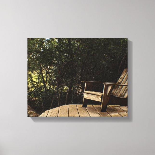 Relaxing in the Woods on a  Canvas Print (Front)