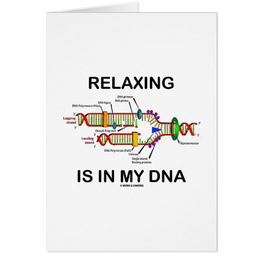 Relaxing Is In My DNA (DNA Replication) Cards (Front)