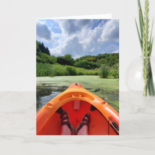 Relaxing Kayaking Photography Just saying Hi Card