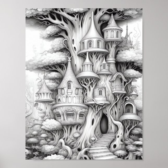 Relaxing Landscape Coloring Poster (Front)