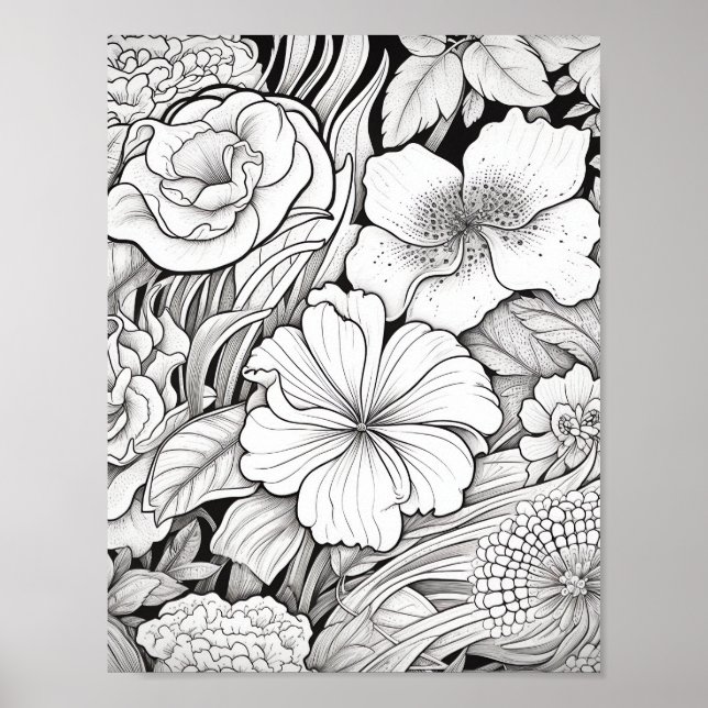 Relaxing Landscape Coloring Poster (Front)