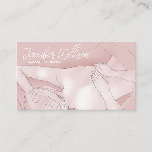 Relaxing Massage Sketch Business Card