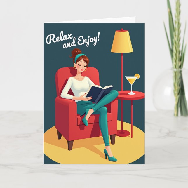 Relaxing Mothers Day Art Card (Front)