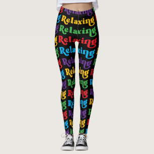 Relaxing, Multi-color, Retro Leggings