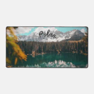 Relaxing nature scenery desk mat
