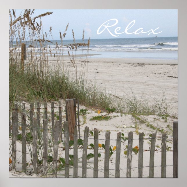 Relaxing on the Beach Poster (Front)