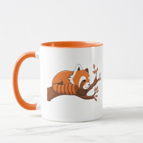 Relaxing Orange and White Red Panda Mug