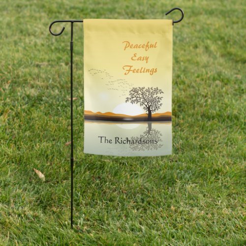 Relaxing Personalized Family Garden Flag