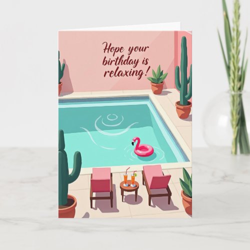 Relaxing Poolside Card
