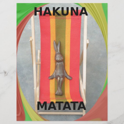 Relaxing Rabbit Hakuna Matata Vector Artwork (Front)