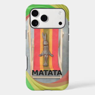 Relaxing Rabbit Hakuna Matata Vector Artwork iPhone 17 Pro Max Case