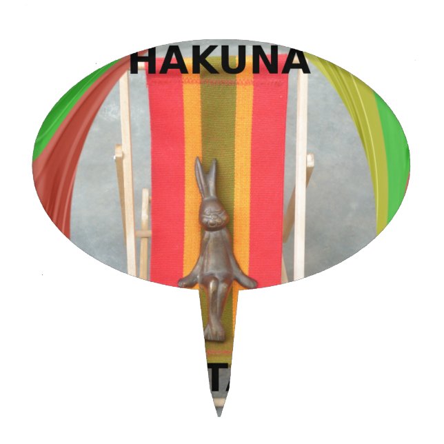 Relaxing Rabbit Vector Artwork Print Design Cake Topper (Front)