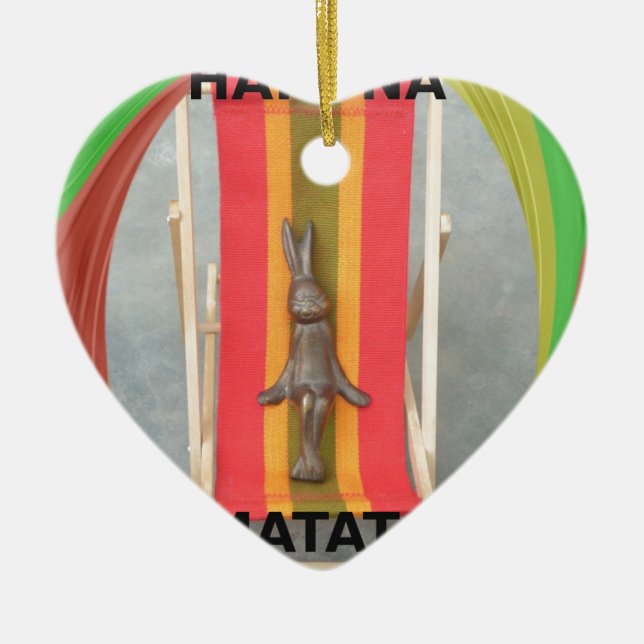 Relaxing Rabbit Vector Artwork Print Design Ceramic Ornament (Front)