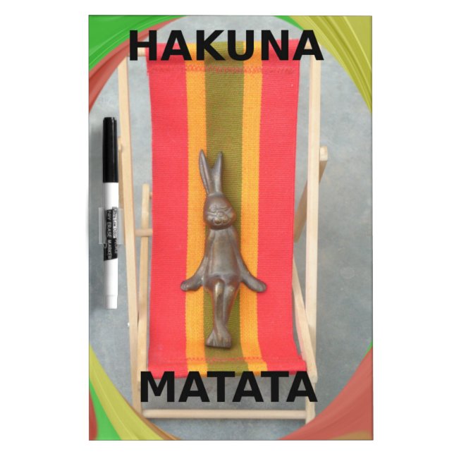 Relaxing Rabbit Vector Artwork Print Design Dry Erase Board (Front)