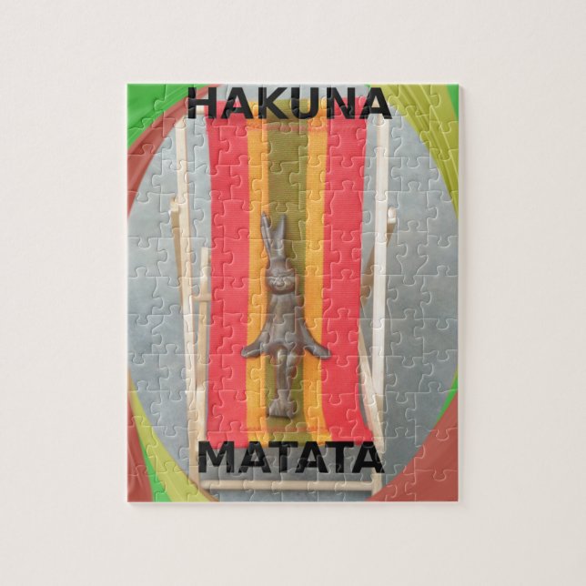 Relaxing Rabbit Vector Artwork Print Design Jigsaw Puzzle (Vertical)