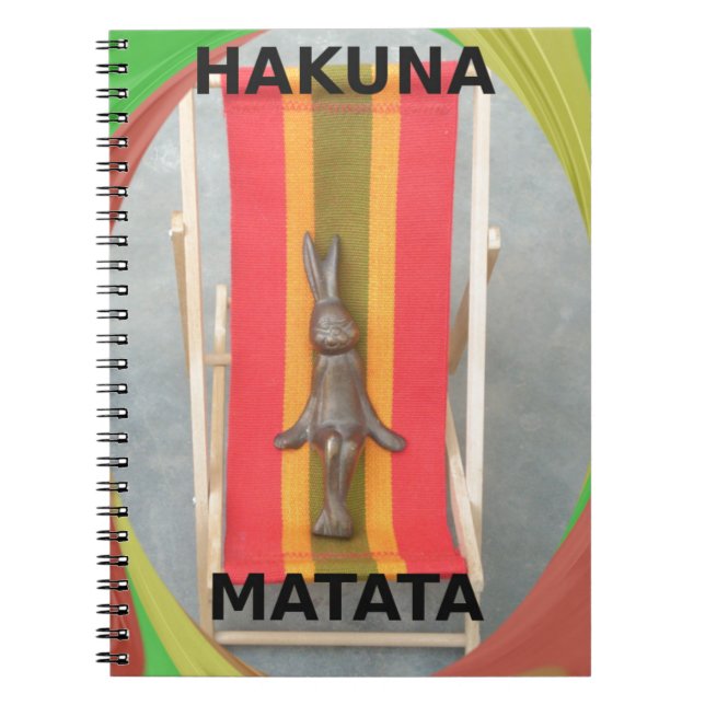 Relaxing Rabbit Vector Artwork Print Design Notebook (Front)