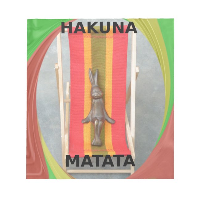 Relaxing Rabbit Vector Artwork Print Design Notepad (Front)