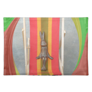 Relaxing Rabbit Vector Artwork Print Design Placemat