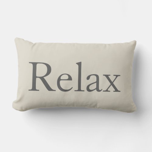 Relaxing Relax Throw Pillow Guest Room Decor