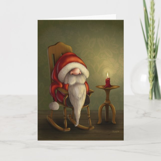 Relaxing Santa Holiday Card (Front)