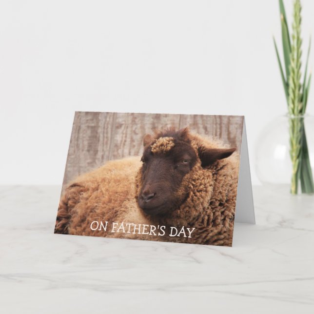Relaxing Sheep Father's Day Holiday Card (Front)