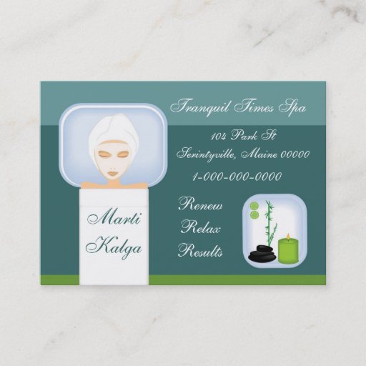 Customizable Relaxing Spa Business Card Template