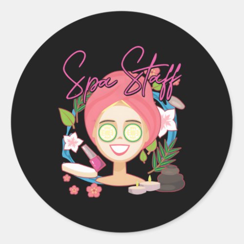 Relaxing Spa Staff Py Classic Round Sticker