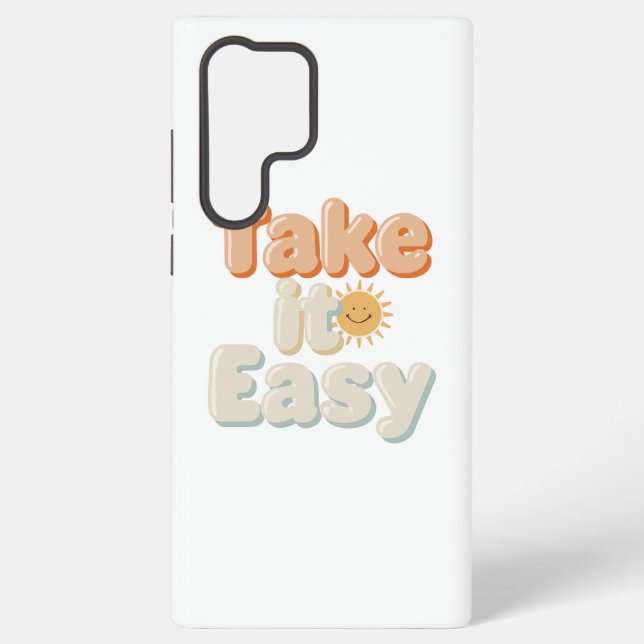 Relaxing "Take It Easy" with Smiling Sun Samsung Galaxy Case (Back)