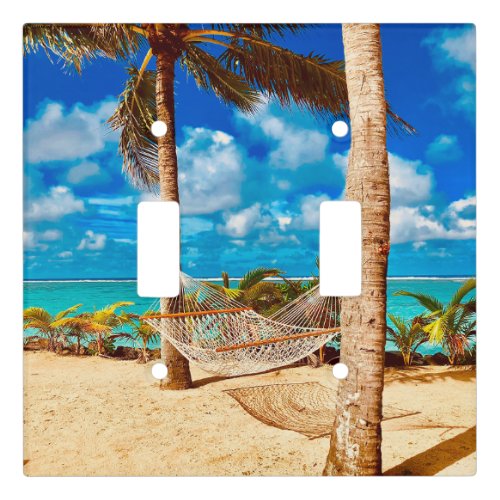 Relaxing Tropical Caribbean Island Beach Light Switch Cover