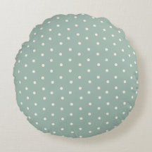 Relaxing Turquoise Polka Dot Baby Round Pillow