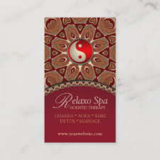 Relaxo Spa YinYang New Age Business Cards