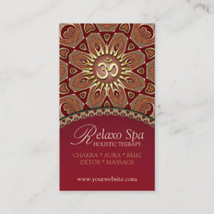 Relaxo Spa Yoga Om New Age Business Cards